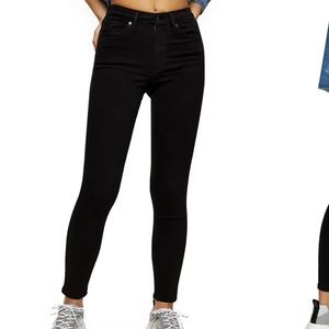 TopShop Jamie High Waisted Black Jeans (Petite)